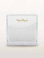 Contenant en verre transparent Galerie Vivienne, gravure dorée René Veyrat Paris